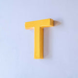  T Mottled Mono Wall Hanging - Mustard A To Z - Mottled Mono Wall Hanging - Mustard A To Z - The Wishing Chair 