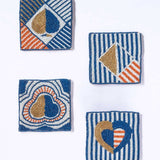 Table linen & Accessories Ace of Celebrations Hand Embroidery Beaded Coasters Set of 4