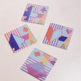 Table linen & Accessories Ace Toughened Glass Coasters - Set of 4 - Pink