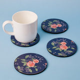 Table linen & Accessories Midnight Rose Wooden Coasters - Set of 4