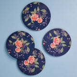 Table linen & Accessories Midnight Rose Wooden Coasters - Set of 4