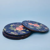 Table linen & Accessories Midnight Rose Wooden Coasters - Set of 4