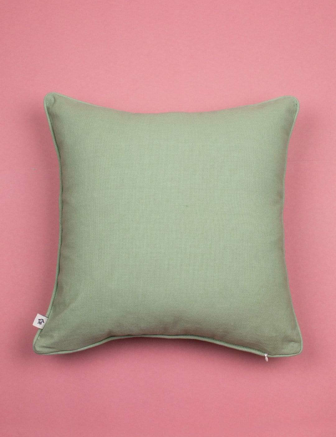 Tall Grass Embroidered Cushion Cover
