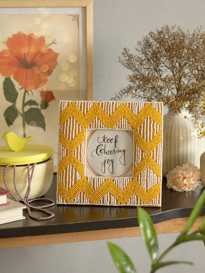 Tangelo Chevron Photo Frame