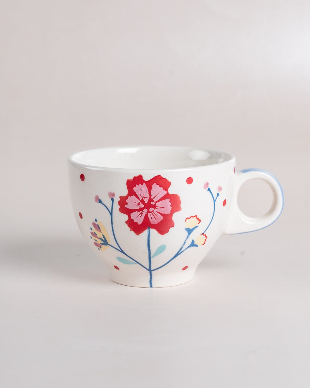 Tea cups & coffee mugs Arunya Hand painted Ceramic Teacup & Saucer -Set of 4