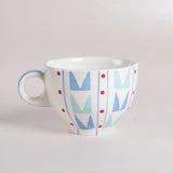 Tea cups & coffee mugs Arunya Hand painted Ceramic Teacup & Saucer -Set of 4
