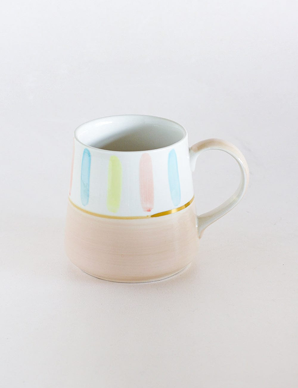 Tea cups & coffee mugs Beige - Coral Splash Hand painted Ceramic Mug