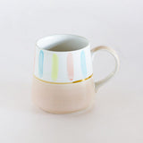 Tea cups & coffee mugs Beige - Coral Splash Hand painted Ceramic Mug