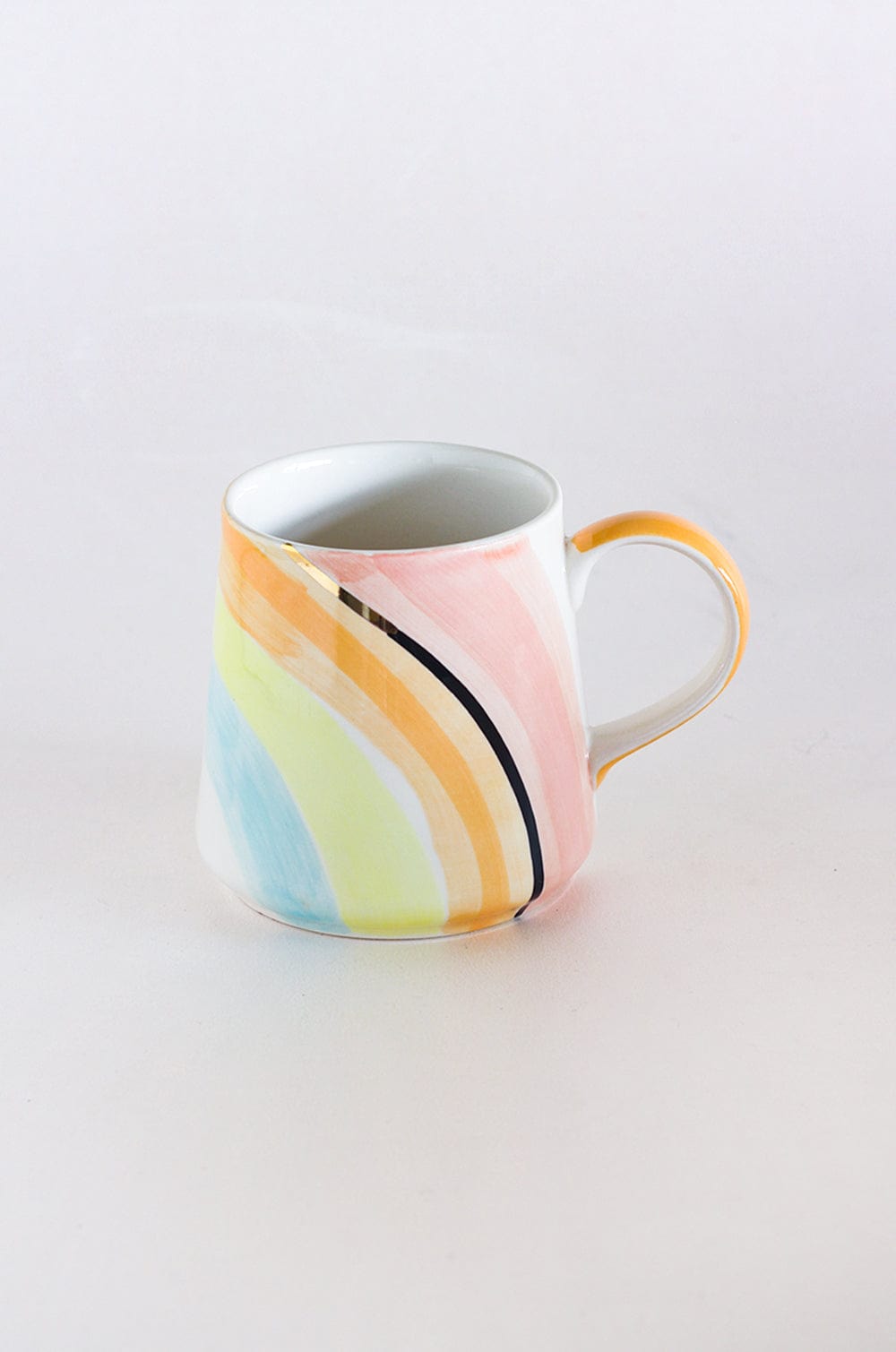 Tea cups & coffee mugs Beige - Coral Splash Hand painted Ceramic Mug