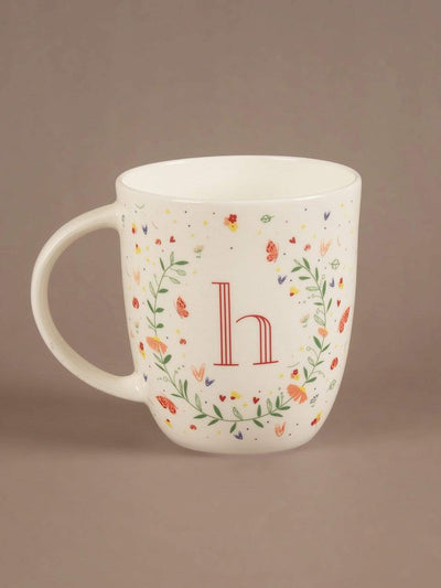 Tea cups & coffee mugs H Butterfly Monogram Mug- A To Z