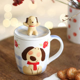 Tea cups & coffee mugs Hey Buddy Handpainted Hot Choco Mug with lid