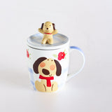 Tea cups & coffee mugs Hey Buddy Handpainted Hot Choco Mug with lid