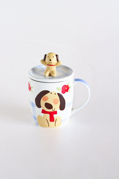 Tea cups & coffee mugs Hey Buddy Handpainted Hot Choco Mug with lid