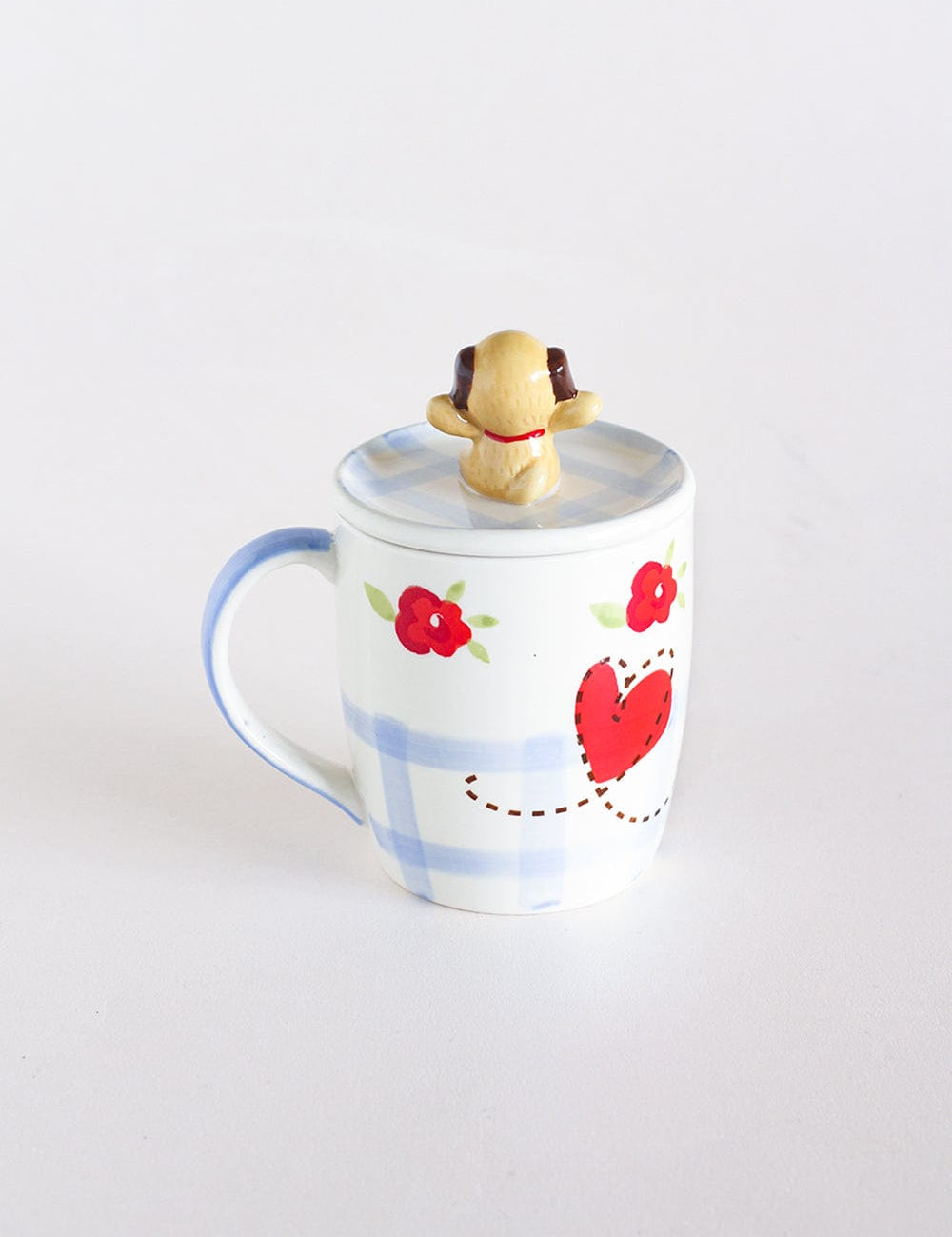 Tea cups & coffee mugs Hey Buddy Handpainted Hot Choco Mug with lid