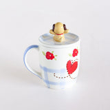 Tea cups & coffee mugs Hey Buddy Handpainted Hot Choco Mug with lid