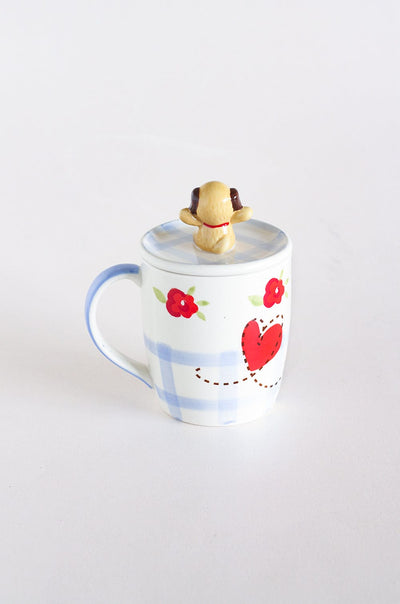 Tea cups & coffee mugs Hey Buddy Handpainted Hot Choco Mug with lid