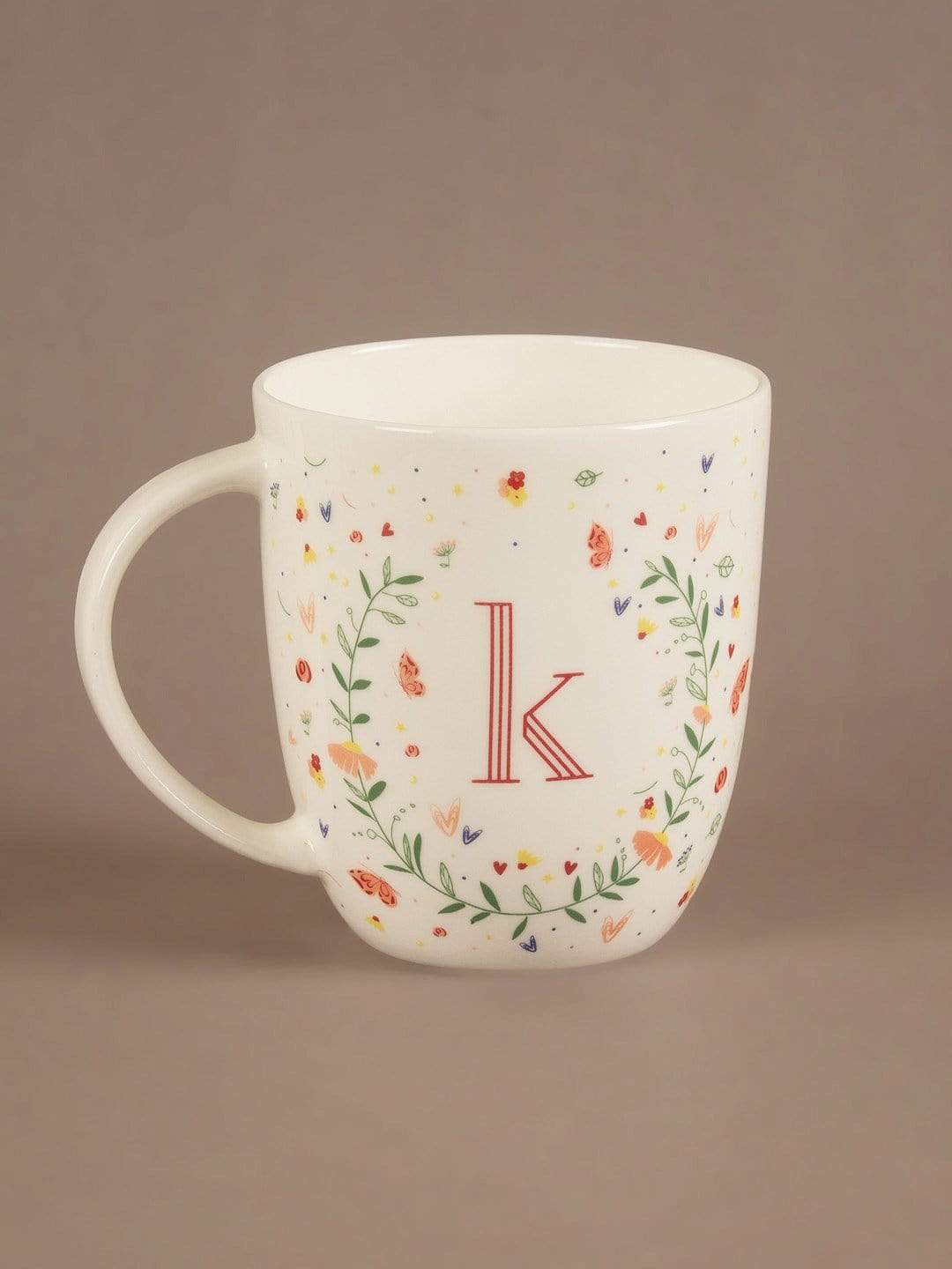 Tea cups & coffee mugs K Butterfly Monogram Mug- A To Z