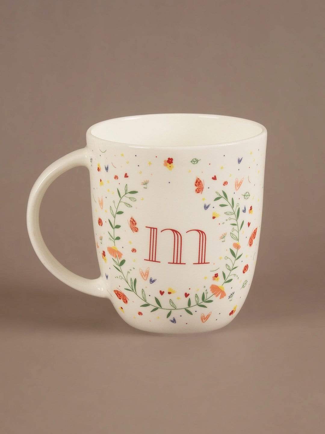 Tea cups & coffee mugs M Butterfly Monogram Mug- A To Z