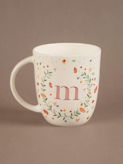 Tea cups & coffee mugs M Butterfly Monogram Mug- A To Z