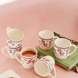 Tea cups & coffee mugs Magique by The Wishing Chair: Portrait of a Rose Chai Mugs - Set of 6