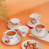 Tea cups & coffee mugs Magique by The Wishing Chair: Portrait of a Rose Tea Cups & Saucers - Set of 6