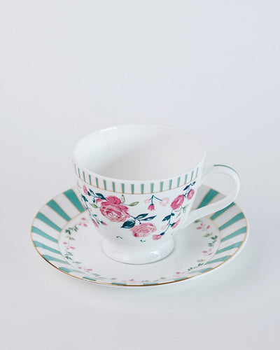 Tea cups & coffee mugs Magique by The Wishing Chair: Portrait of a Rose Tea Cups & Saucers - Set of 6