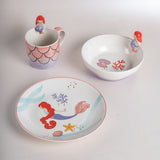 Tea cups & coffee mugs Mermaid Handpainted Breakfast Set of 3