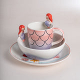 Tea cups & coffee mugs Mermaid Handpainted Breakfast Set of 3