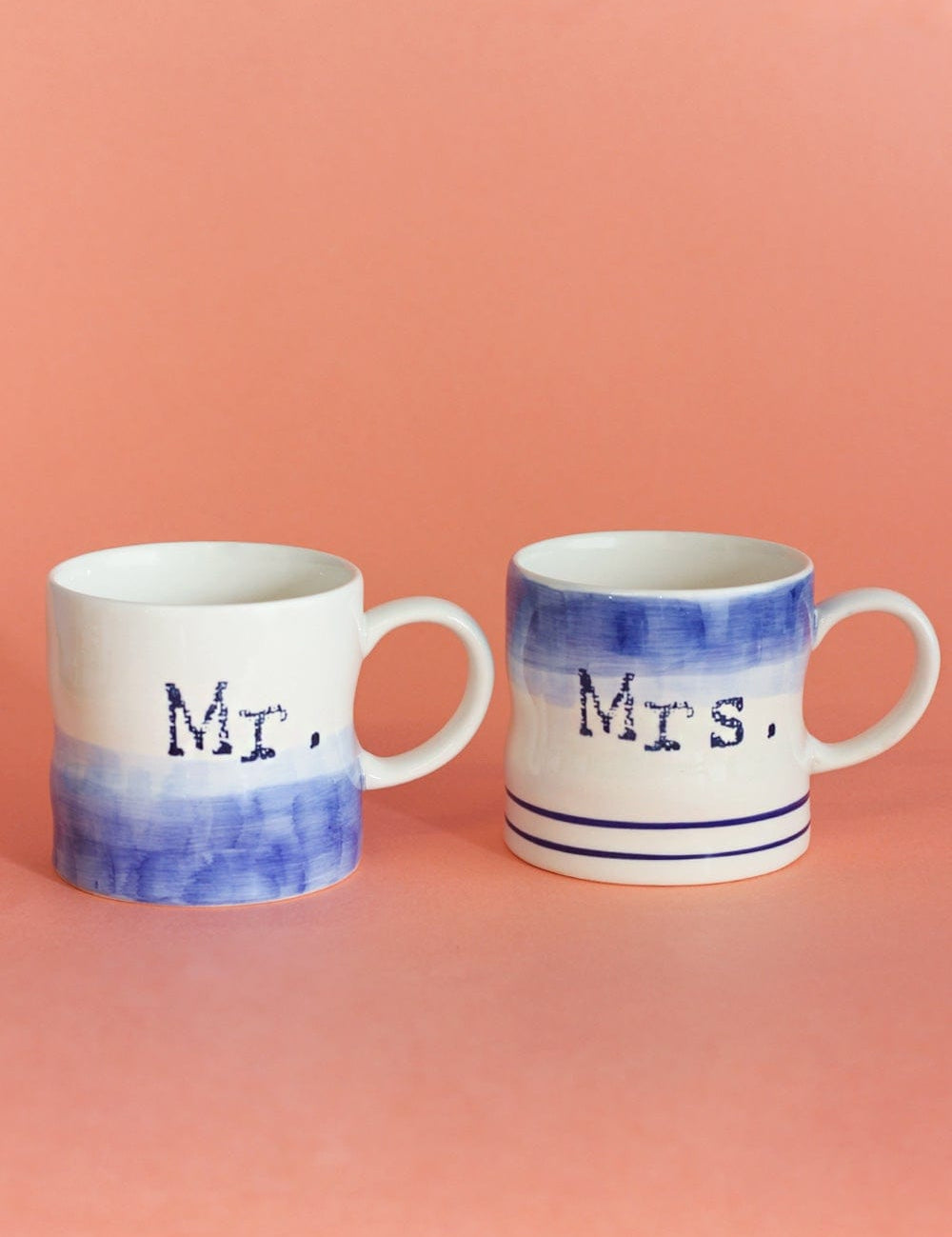 Tea cups & coffee mugs Mr. & Mrs. Handpainted Ceramic Mugs - Set of 2