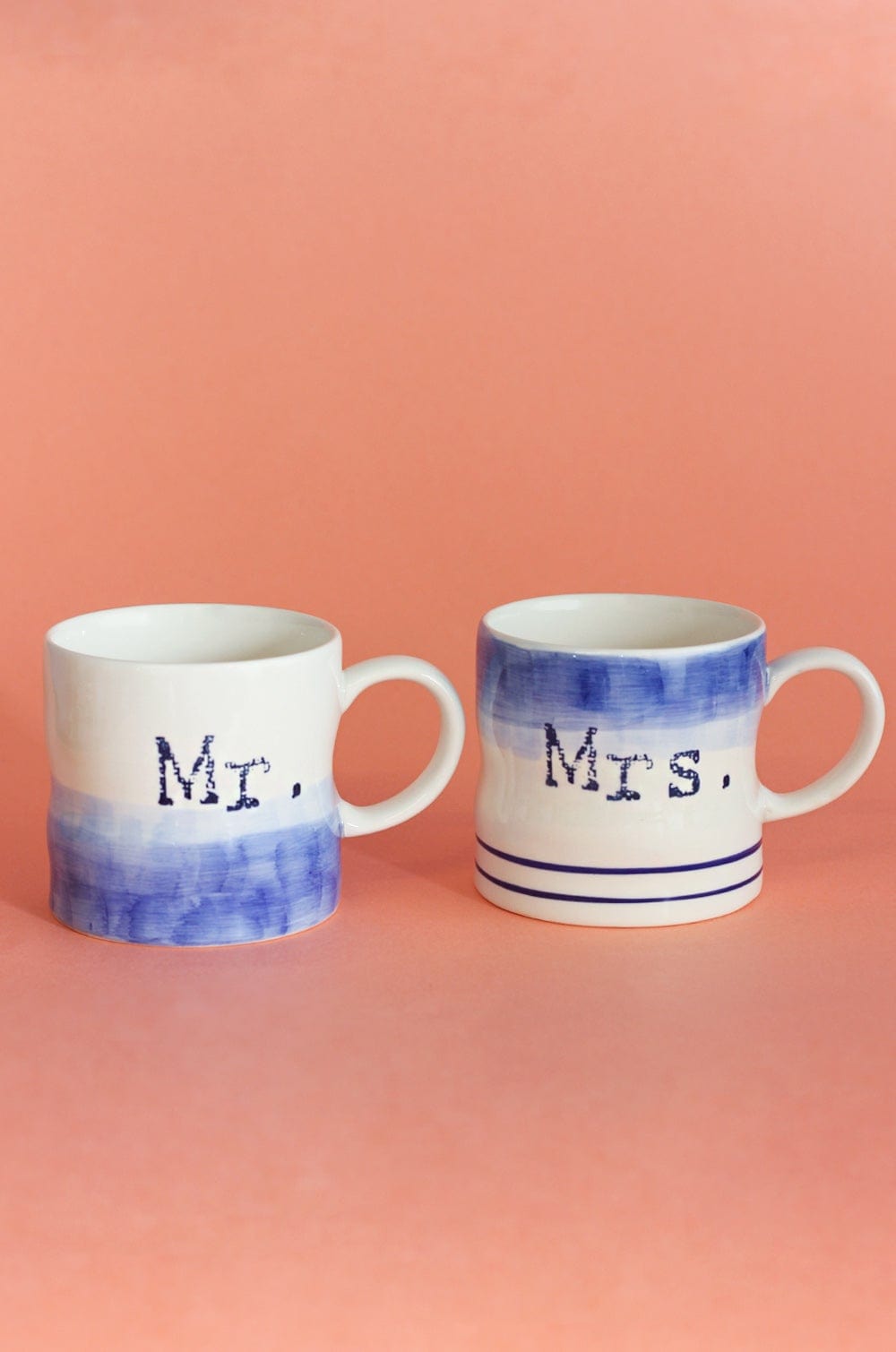 Tea cups & coffee mugs Mr. & Mrs. Handpainted Ceramic Mugs - Set of 2