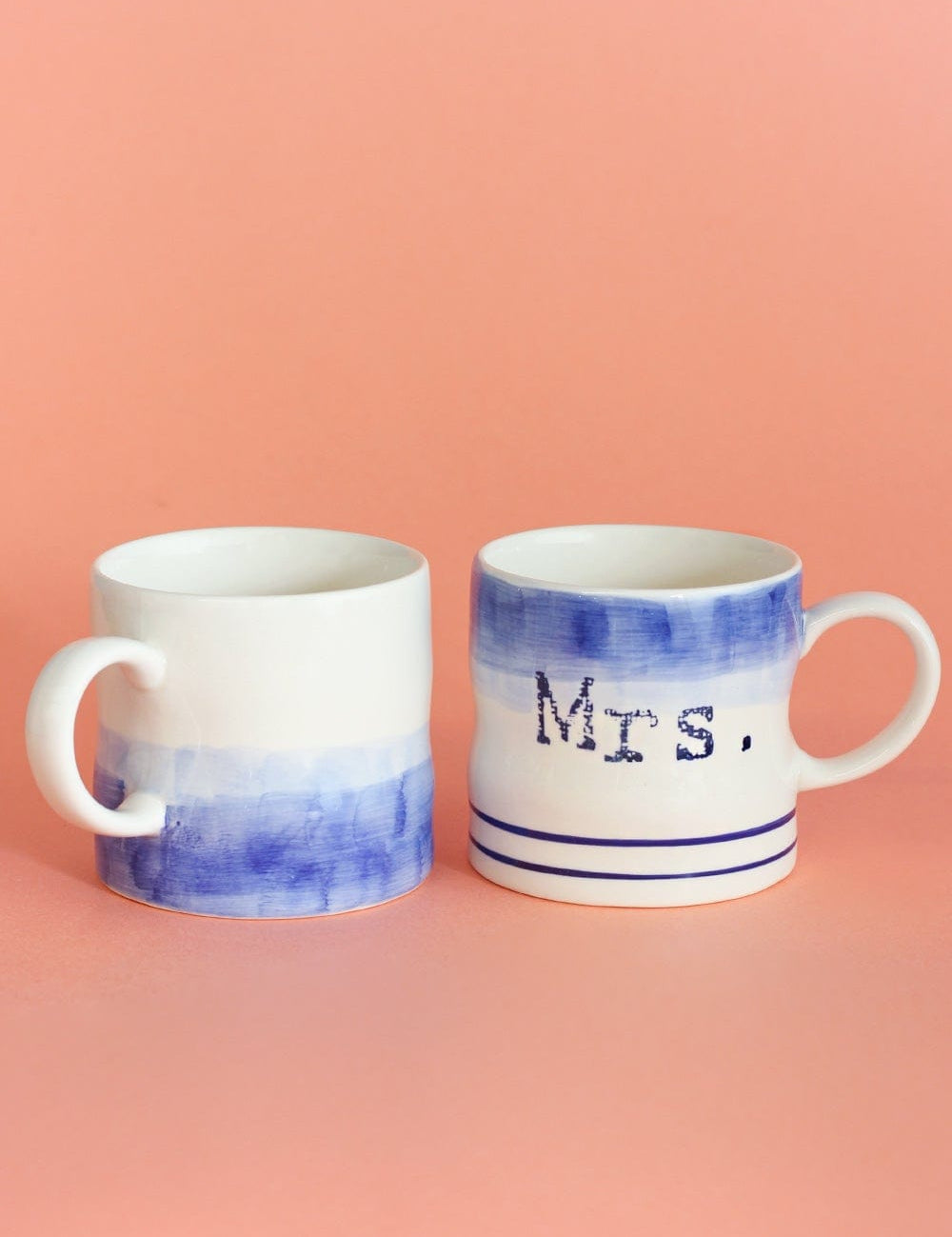 Tea cups & coffee mugs Mr. & Mrs. Handpainted Ceramic Mugs - Set of 2