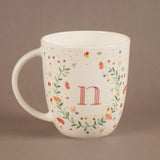 Tea cups & coffee mugs N Butterfly Monogram Mug- A To Z