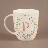 Tea cups & coffee mugs P Butterfly Monogram Mug- A To Z