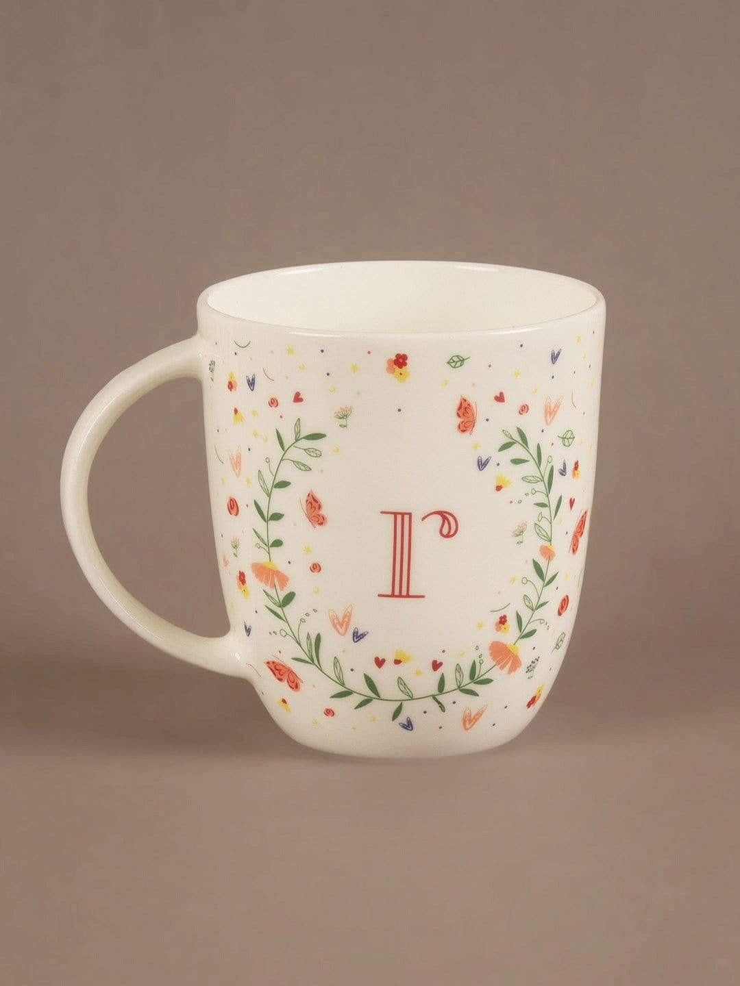 Tea cups & coffee mugs R Butterfly Monogram Mug- A To Z