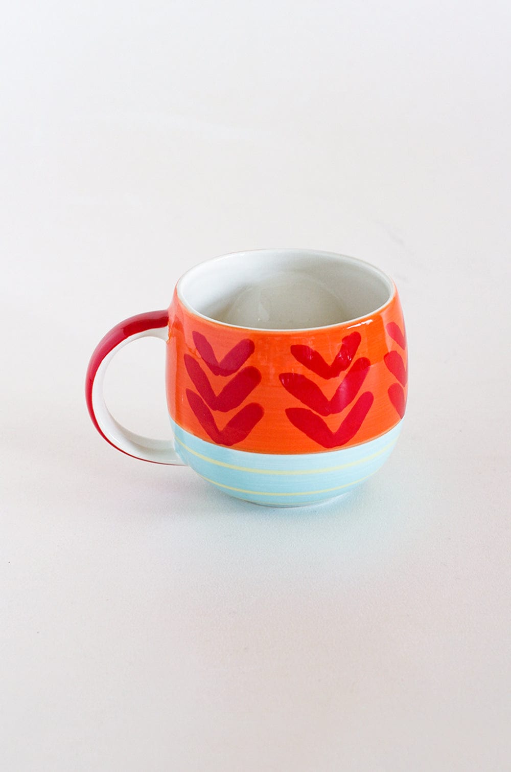 Tea cups & coffee mugs Red Coral Handpainted Ceramic Mug