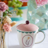 Tea cups & coffee mugs Skylark Handpainted Ceramic Coffee Mug With Lid 385 ml