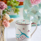 Tea cups & coffee mugs Skylark Handpainted Ceramic Infuser Mug with Lid 410 ml | The Wishing Chair