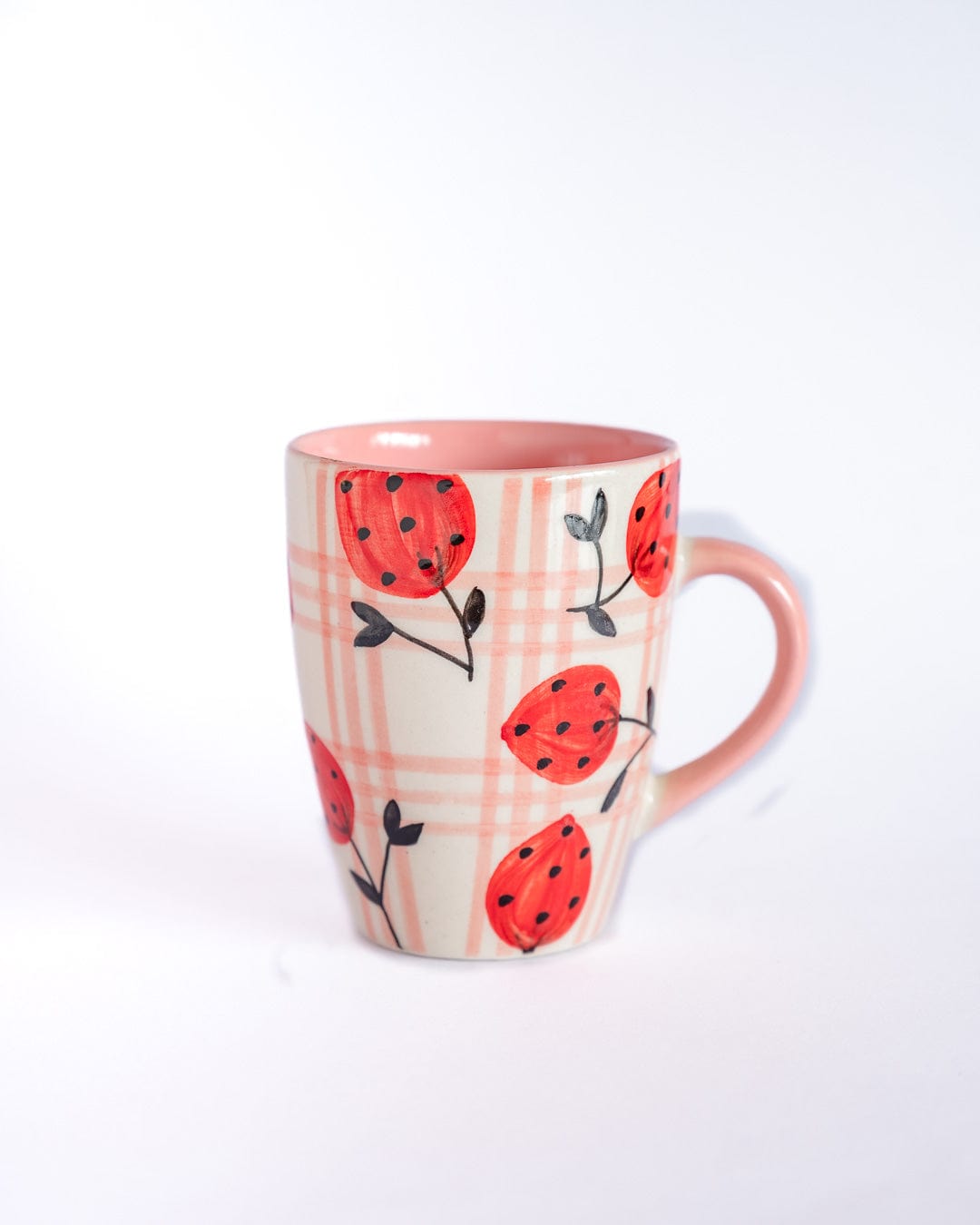 Tea cups & coffee mugs Strawberries Handpainted Ceramic Mug