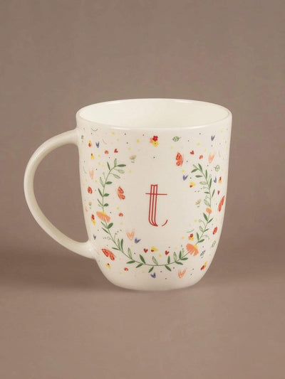 Tea cups & coffee mugs T Butterfly Monogram Mug- A To Z