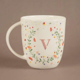 Tea cups & coffee mugs V Butterfly Monogram Mug- A To Z