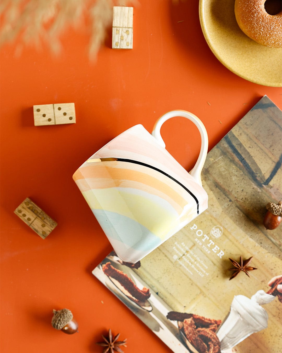 Tea cups & coffee mugs340 Stripes - Serenity Stripes Handpainted Ceramic Mug