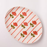 Tea Garden Handpainted Ceramic Oval Platter 30 cms