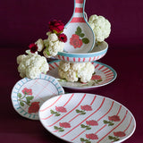 Tea Garden Handpainted Ceramic Oval Platter 30 cms