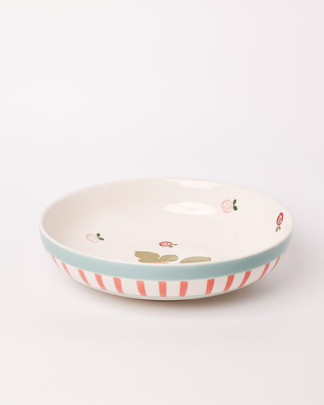 Tea Garden Handpainted Ceramic Pasta Bowl 21 cms