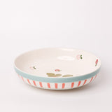 Tea Garden Handpainted Ceramic Pasta Bowl 21 cms