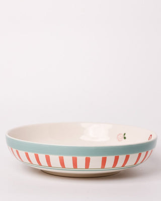 Tea Garden Handpainted Ceramic Pasta Bowl 21 cms