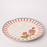 Tea Garden Handpainted Ceramic Round Platter 27 cms