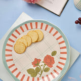 Tea Garden Handpainted Ceramic Round Platter 27 cms