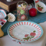 Tea Garden Handpainted Ceramic Round Platter 27 cms
