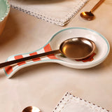 Tea Garden Handpainted Ceramic Spoon Rest
